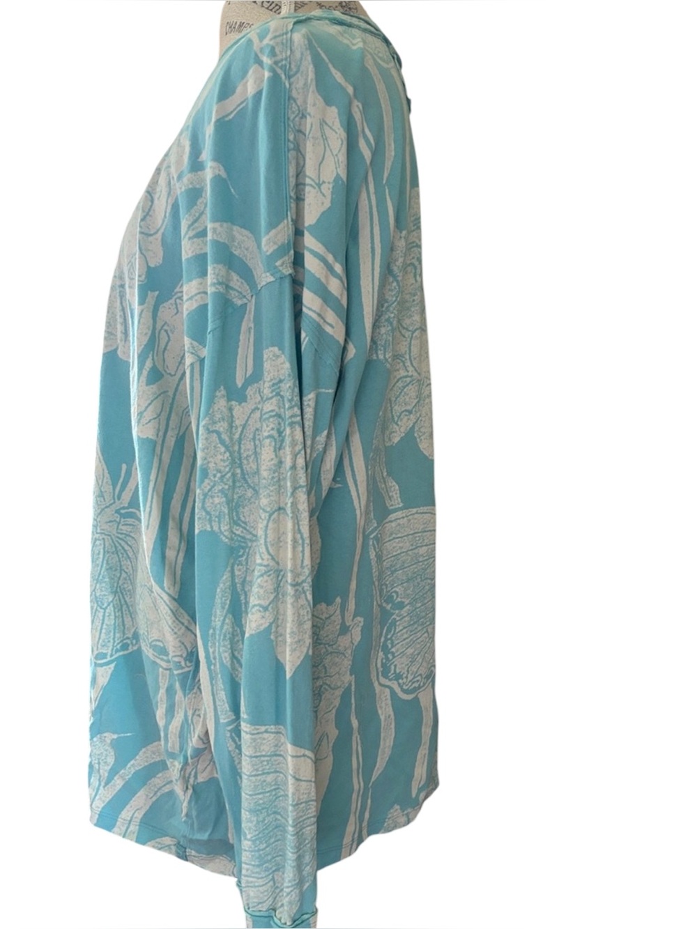 Free People We The Free Ellen Printed Long Sleeve Tee | Waterfall Combo - Picture 4 of 6